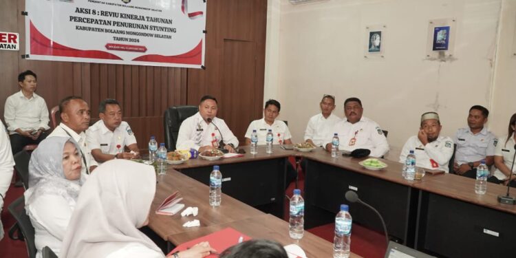 Gelar Aksi ke-8, Pemkab Bolsel Reviu Percepatan Penurunan Stunting Tahun 2024