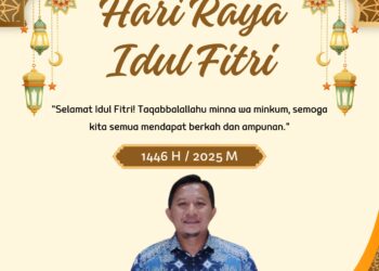 Iklan Ucapan Selamat Idul Fitri 1445 H oleh Sastro Mokoagow Anggota KPU Kab. Mitra