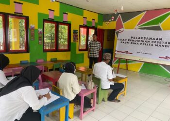 Disdikbud Bolsel Monitoring Pelaksanaan Ujian Pendidikan Kesetaraan (UPK) PKBM Bina Pelita Mandiri