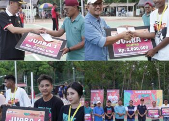 Bupati Bolsel Serahkan Hadiah Juara Domino dan Buka Turnamen Bola Voli Teluk H2M One Stop Adventures Festival 2025