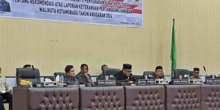 DPRD Kotamobagu Gelar Paripurna Penyampaian LKPJ Wali Kota 2024