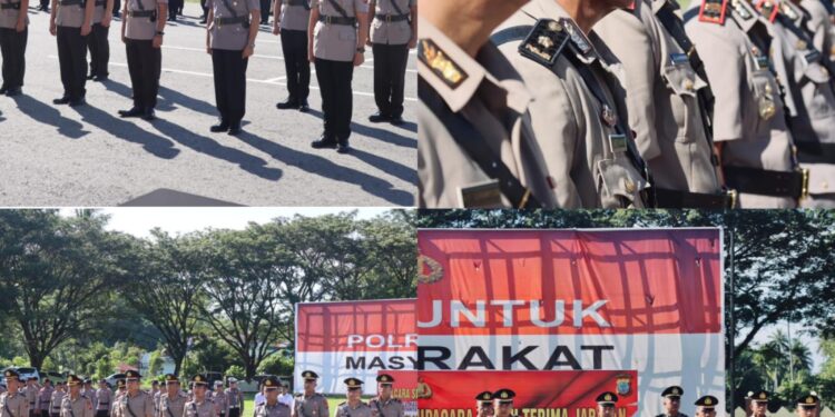 Kapolres Bolsel Lantik 4 Pejabat Utama dan Kapolsek Pinolosian yang Baru