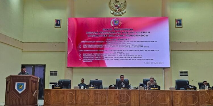 DPRD Bolmong Gelar Rapat Paripurna Pembicaraan Tingkat I Sejumlah Ranperda
