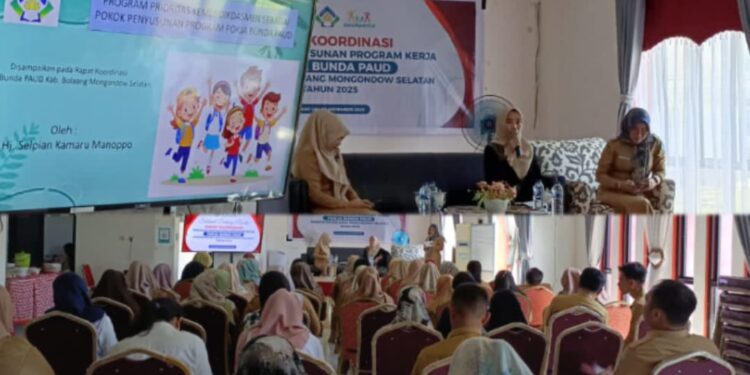 Disdikbud Bolsel Gelar Rakor Penyusunan Program Kerja Pokja Bunda PAUD Tahun 2025