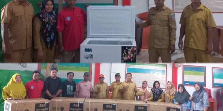 Pemdes Tolondadu II Serahkan Bantuan Freezer bagi Penjual Ikan