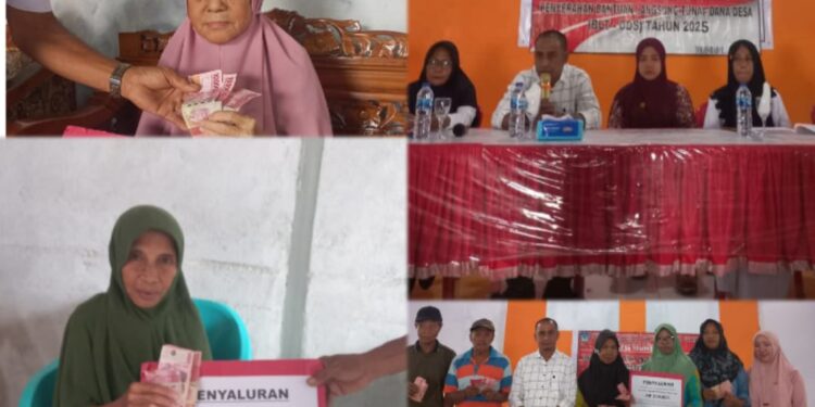 Serahkan BLT-DD Tahap 9, Sangadi Tolondadu II Ajak Warga Perkuat Kepedulian Sosial