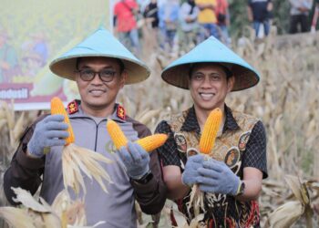 Wali Kota Kotamobagu Hadiri Panen dan Penanaman Raya Bersama Polri