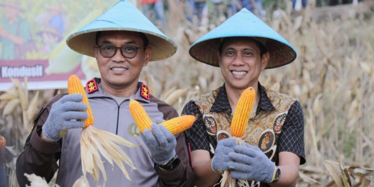 Wali Kota Kotamobagu Hadiri Panen dan Penanaman Raya Bersama Polri
