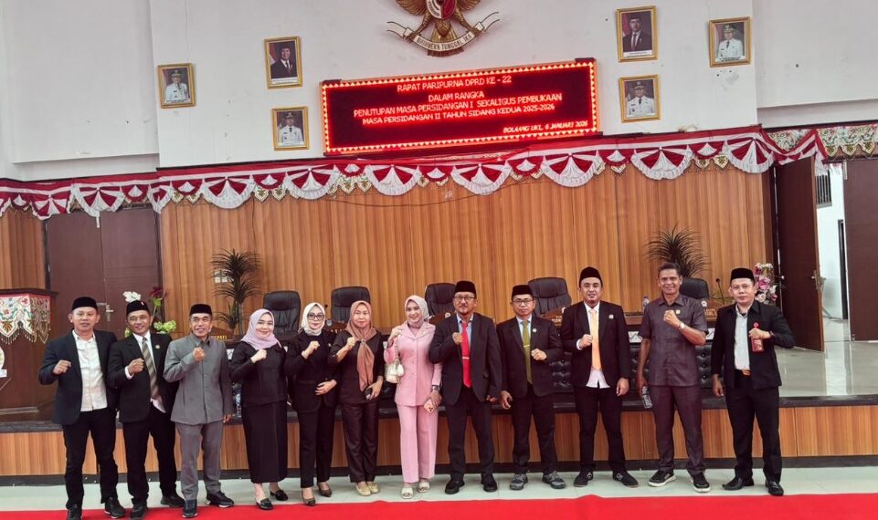 Awali Tahun 2026 DPRD Bolsel Tutup Masa Sidang I