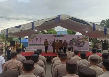 Wawali Kotamobagu Rendy Mangkat Pimpin Apel Pam Malam Takbiran dan Salat Idul Adha