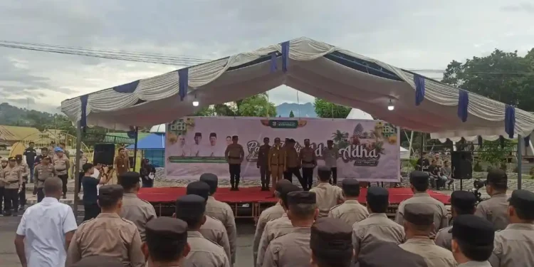 Wawali Kotamobagu Rendy Mangkat Pimpin Apel Pam Malam Takbiran dan Salat Idul Adha