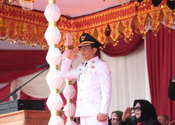 Khidmat! Weny Gaib Pimpin Upacara HUT ke-81 RI di Kotamobagu