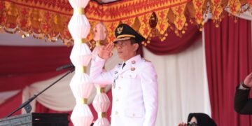Khidmat! Weny Gaib Pimpin Upacara HUT ke-81 RI di Kotamobagu