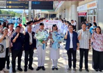 Pemkot Kotamobagu Sambut Kepulangan Gabriel Kamasi Anggota Paskibraka Nasional